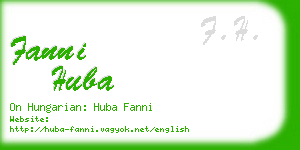 fanni huba business card